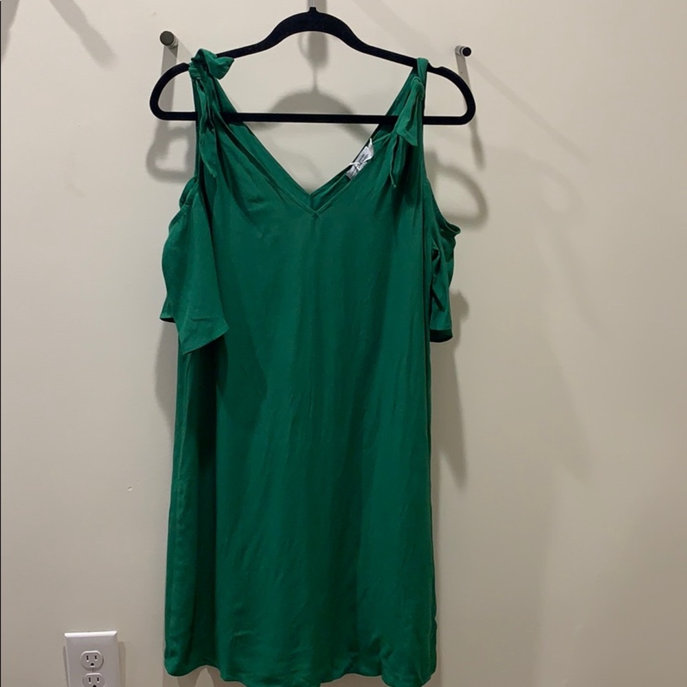 & other stories green cold shoulder dress 8 NWT